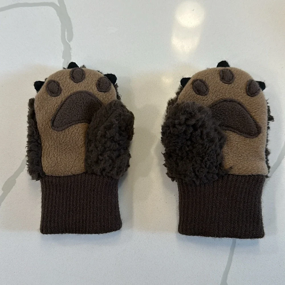 Gap baby bear paw mittens fleece lined size XS / S 12-24 months